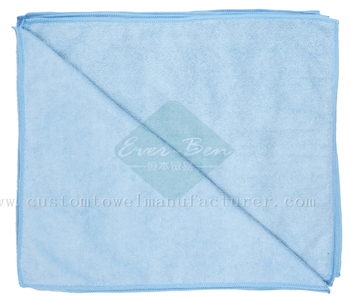 China Custom bulk blue microfiber towel Manufacturer bulk Wholesale Quick Drying Square Cleaning Cloth factory Home Kitchen Microfiber Cleaning Towel producer